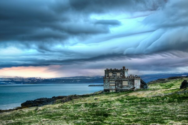 An old castle on the seashore