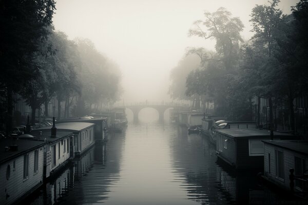 Monochrome fog, European water