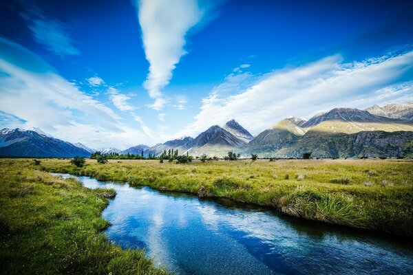 Beautiful landscapes deep lake