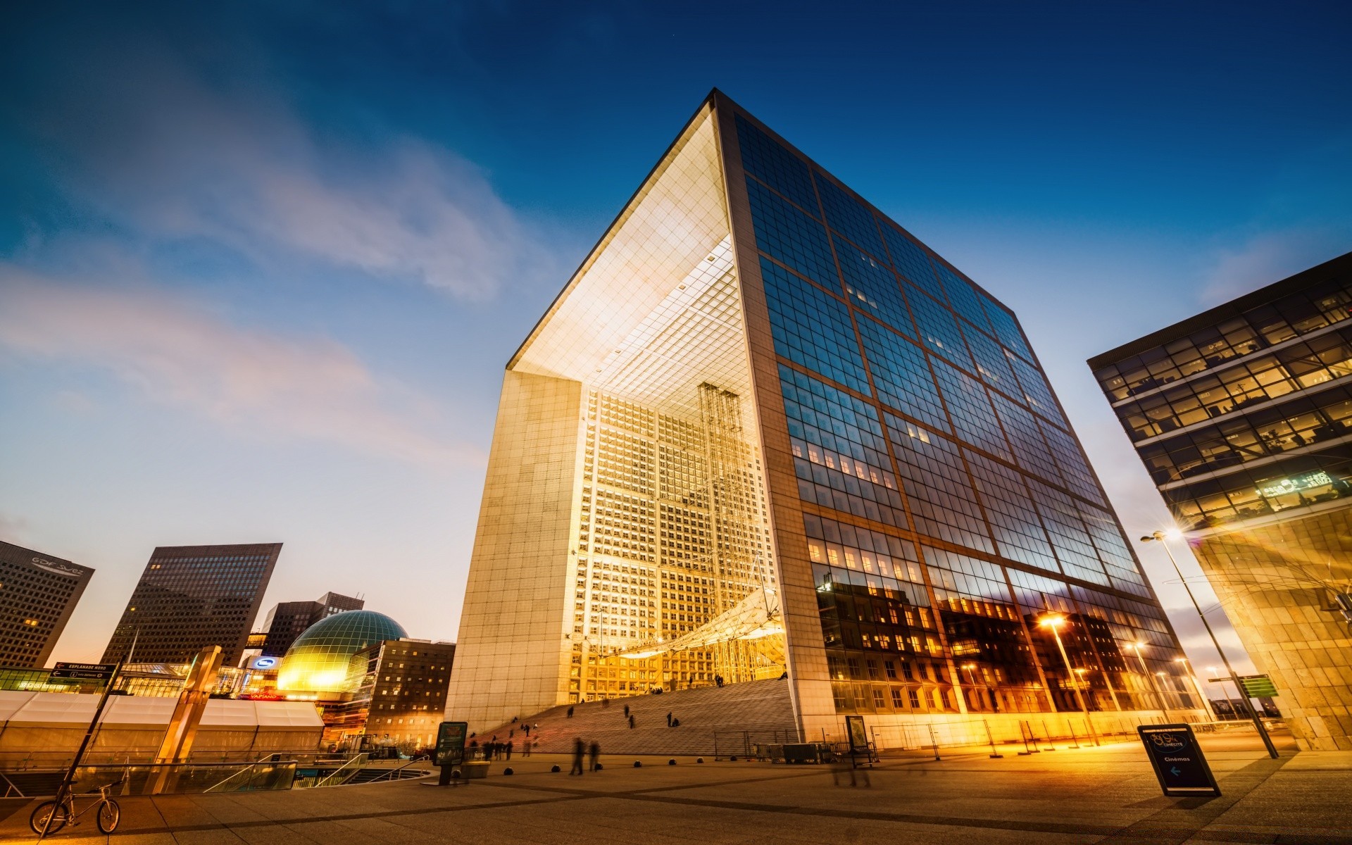 europe architecture sky business city downtown travel modern building cityscape skyscraper urban futuristic contemporary skyline office glass reflection