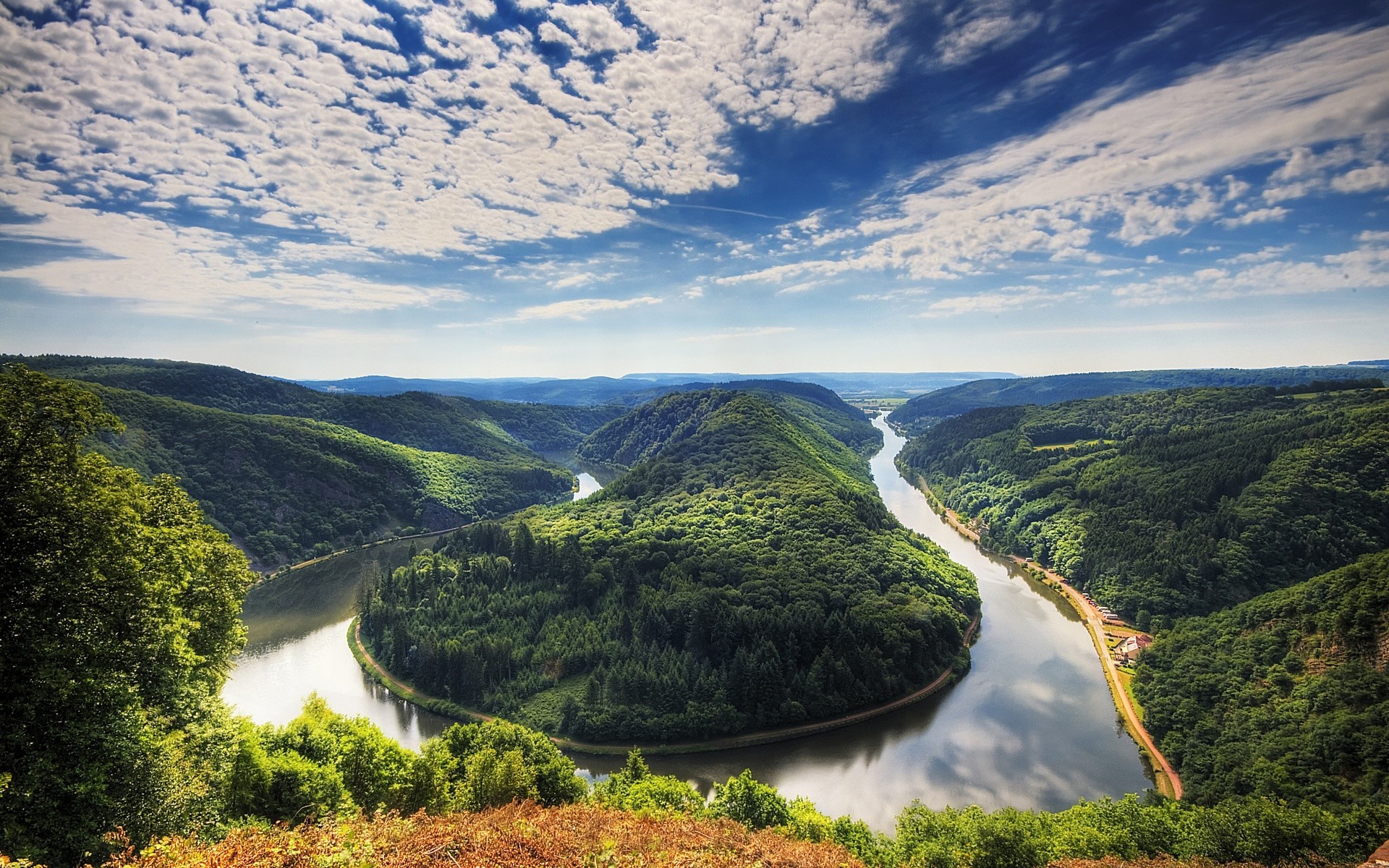 europe travel landscape water nature outdoors sky river mountain scenic wood valley grass hill