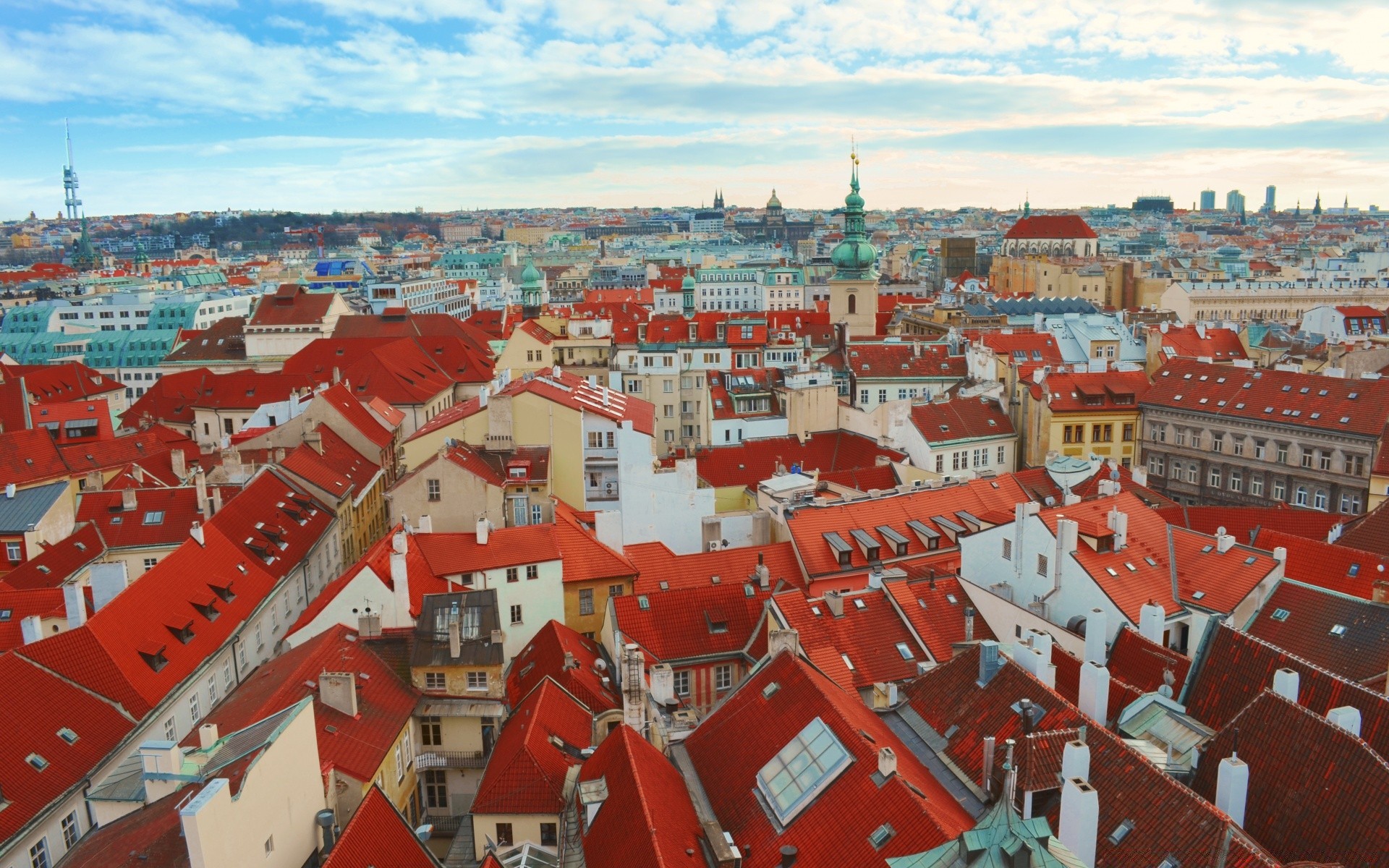 europe roof architecture city travel town building cityscape tourism sight house sky urban outdoors church landscape panorama