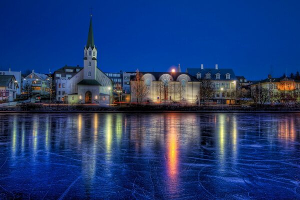 Paysage architectural aquatique et voyage