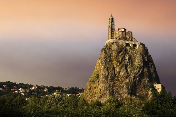 Castle on a high mountain