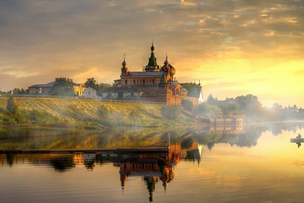 Beautiful castle at dawn