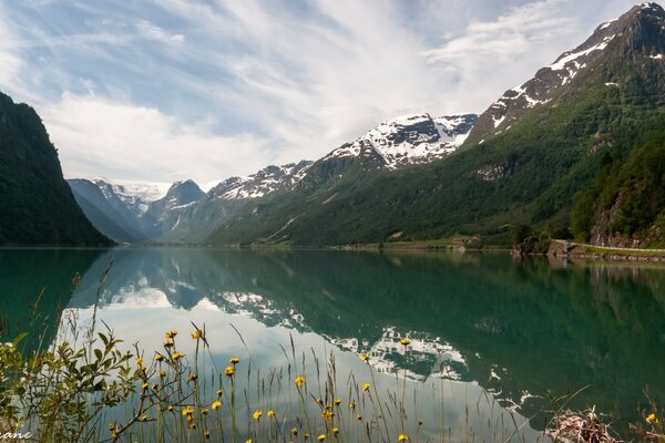 Gletscherseen. Norwegen