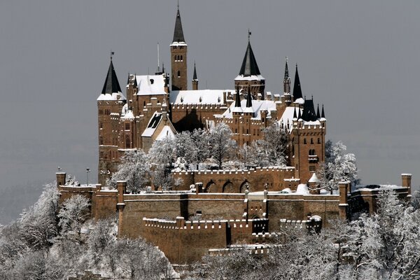 Castillo de nieve zamog en la nieve