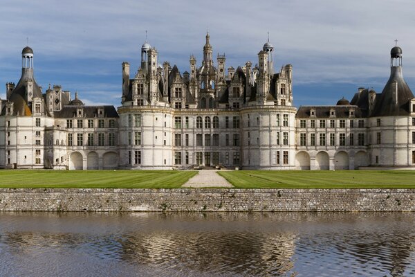 Huge royal castle with water