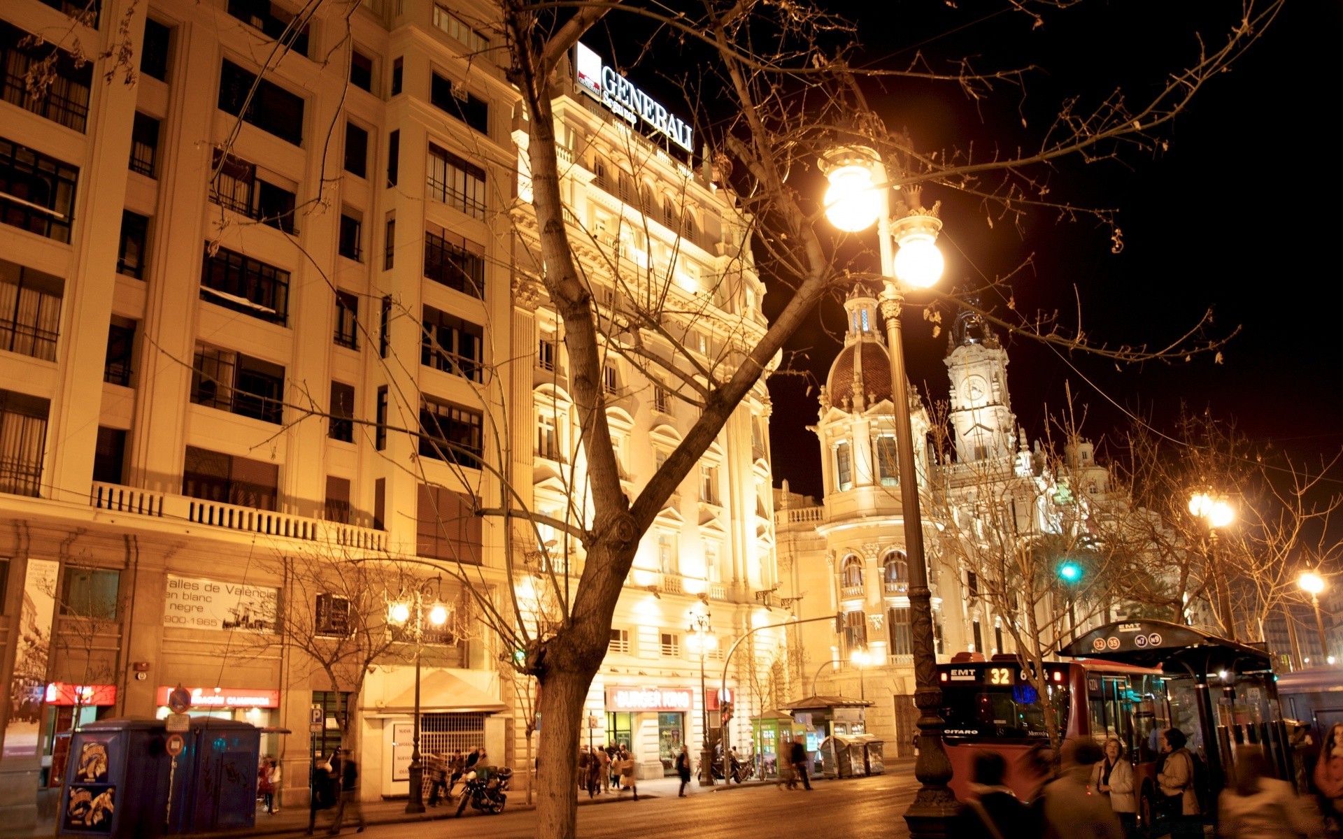 europe street city travel building light road urban evening architecture illuminated dusk business square