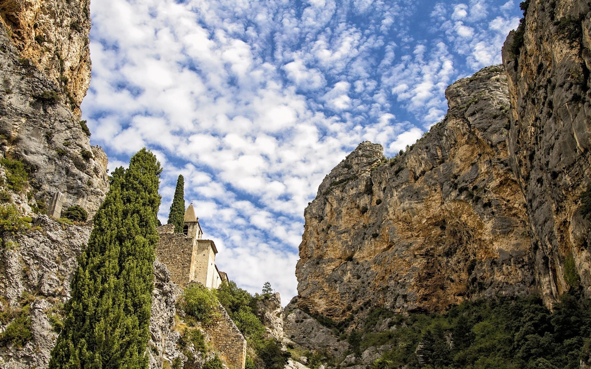 europe nature travel rock sky outdoors mountain landscape stone tourism tree high castle architecture summer sight