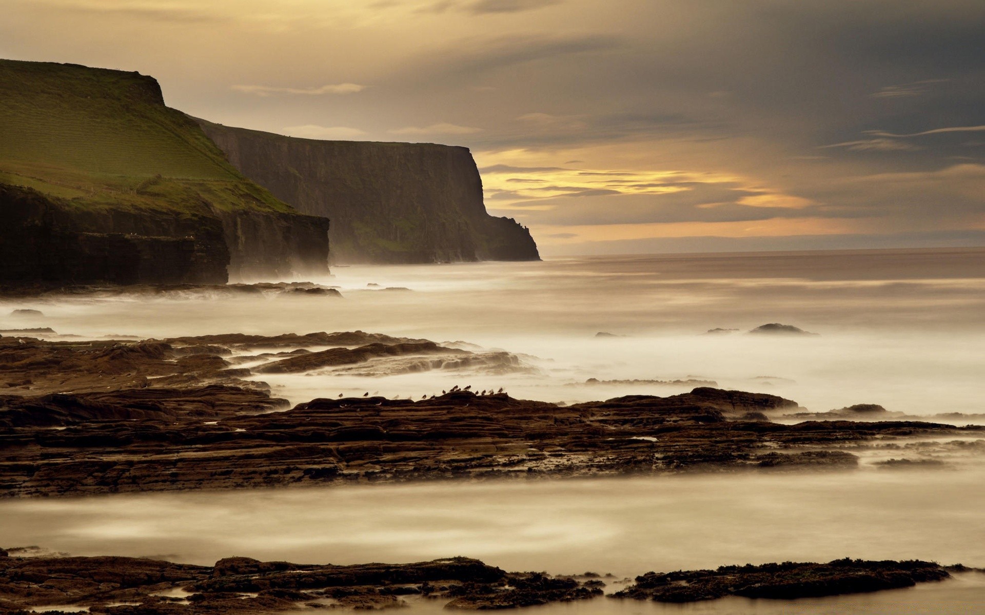 europe water sunset storm sea beach dawn ocean landscape seascape dramatic seashore dusk travel