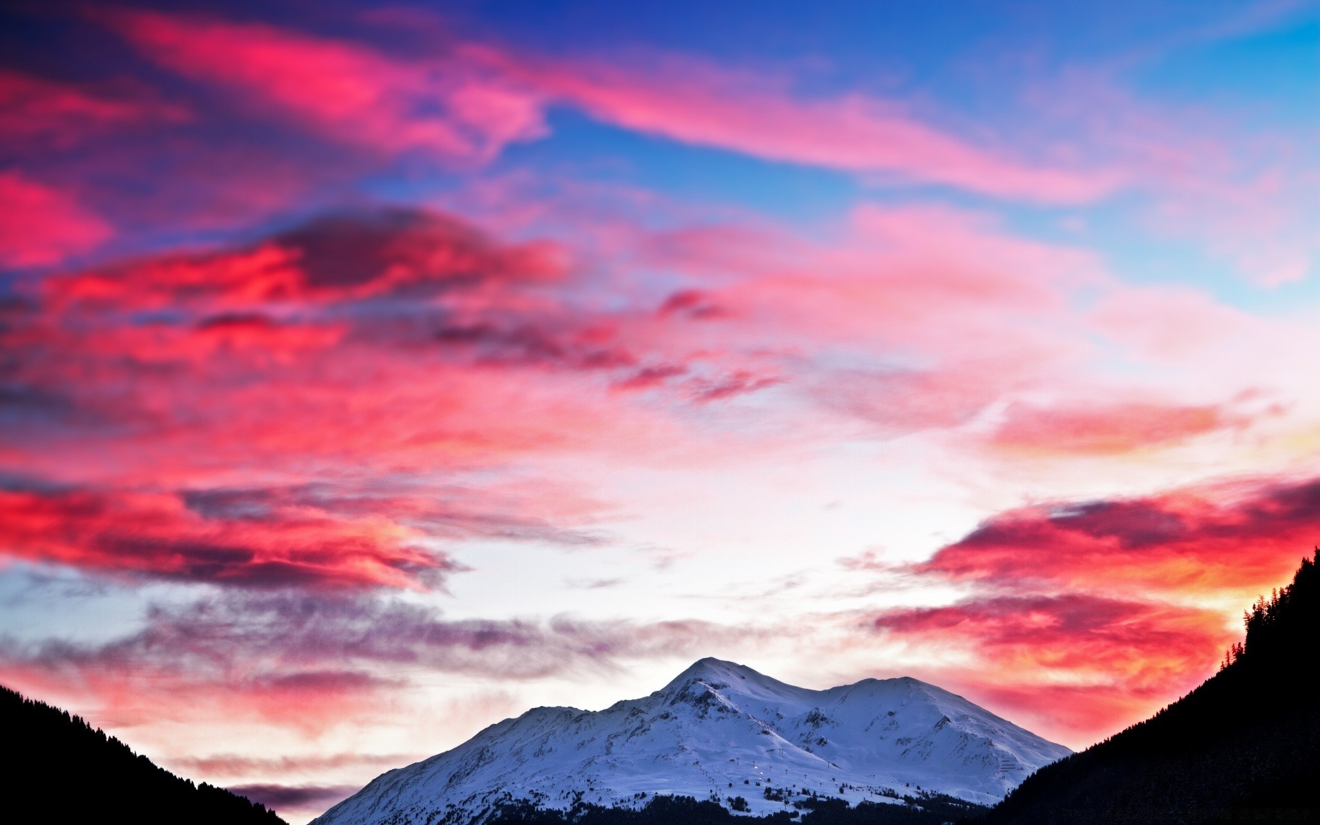 europa sonnenuntergang himmel berge natur dämmerung im freien dämmerung reisen landschaft abend panorama schnee wolke hoch sonne gutes wetter sommer berggipfel