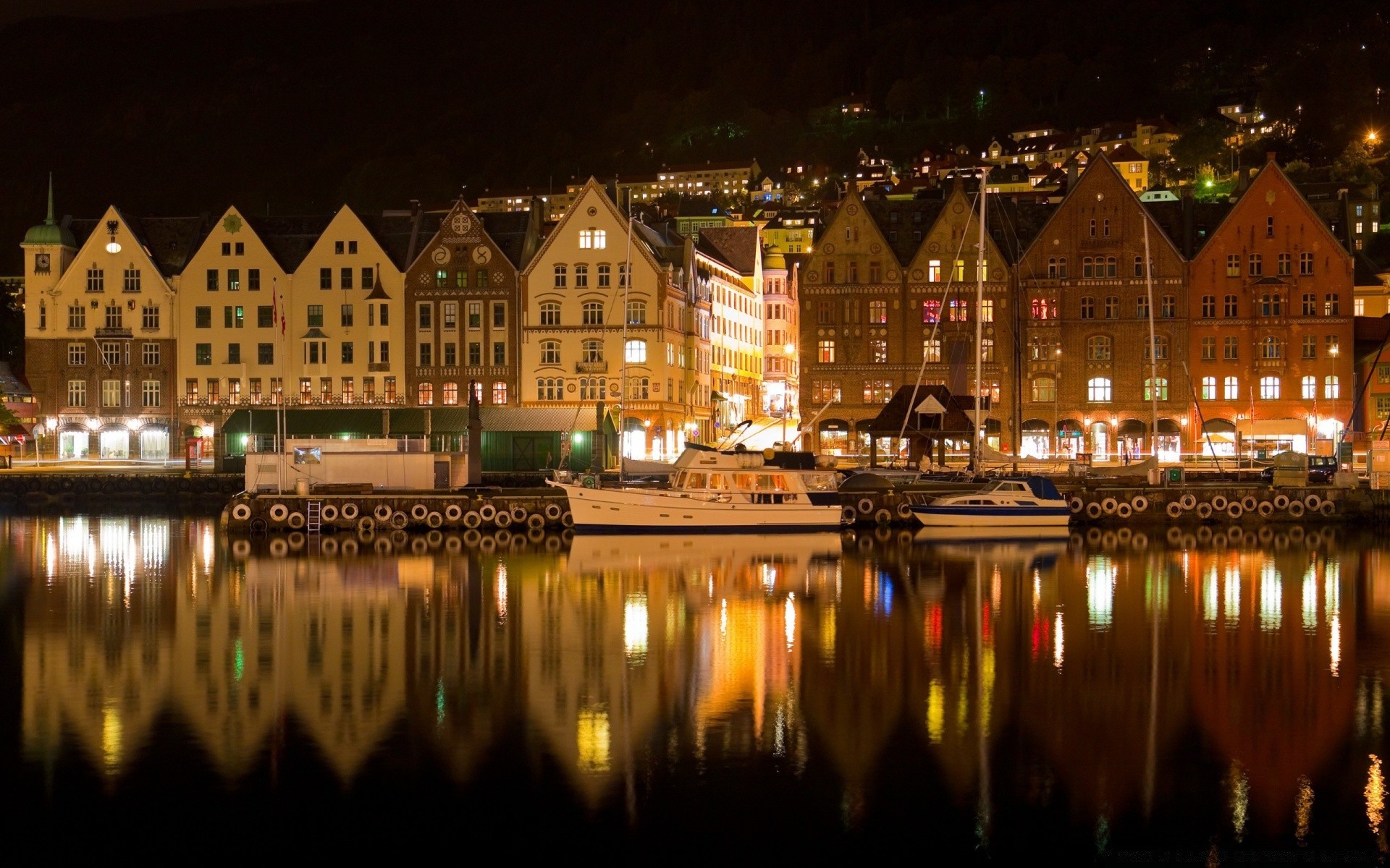 europe travel evening water architecture building city reflection illuminated dusk waterfront outdoors river light