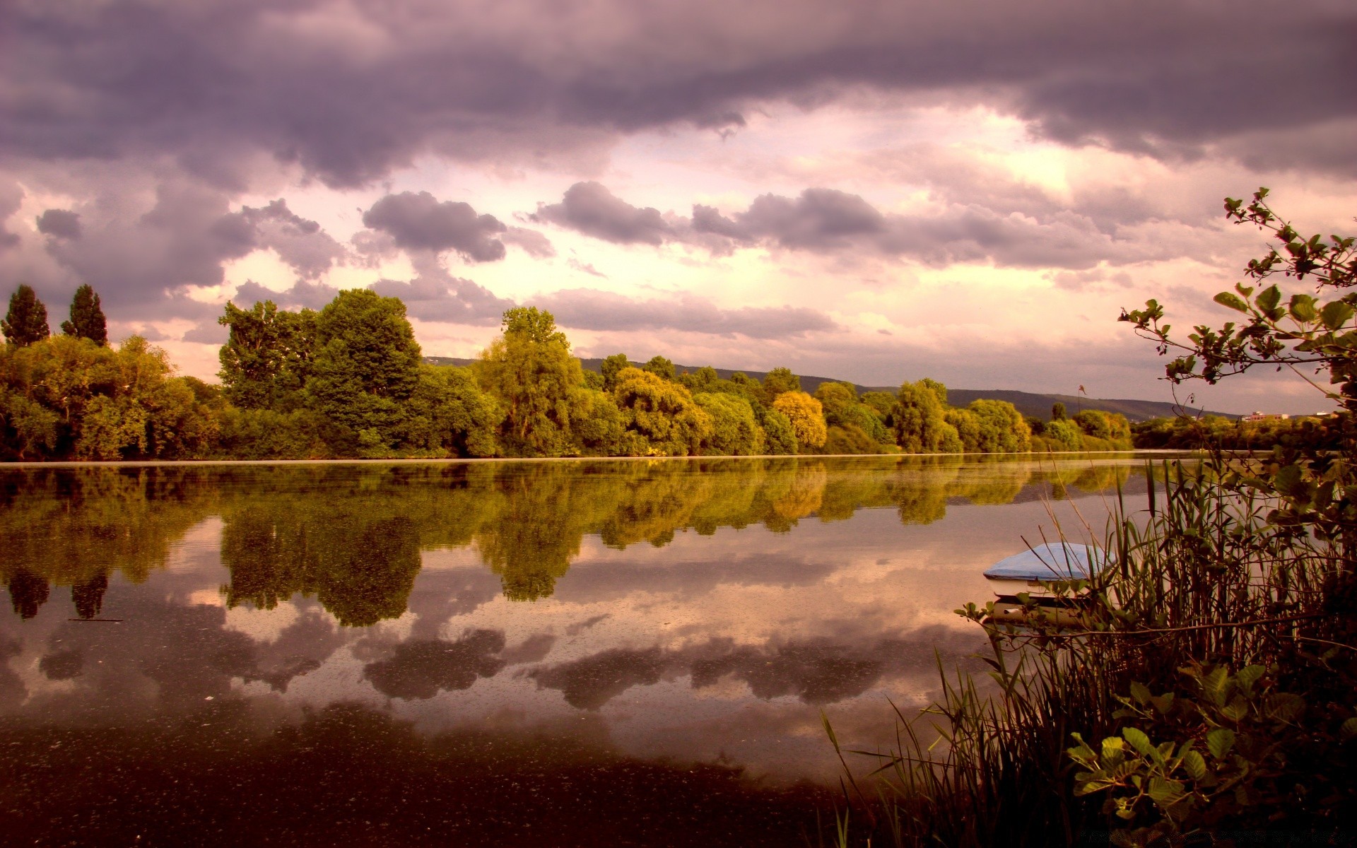 europe tree water landscape reflection lake river sky nature outdoors sunset dawn evening wood scenic travel summer