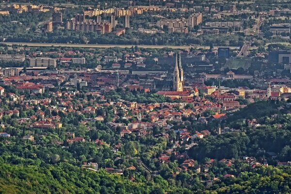 Traditional European green town