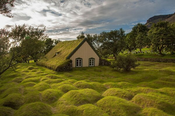 Paesaggio europeo della casa naturale