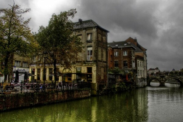 A house on the water. Very beautiful and impressive