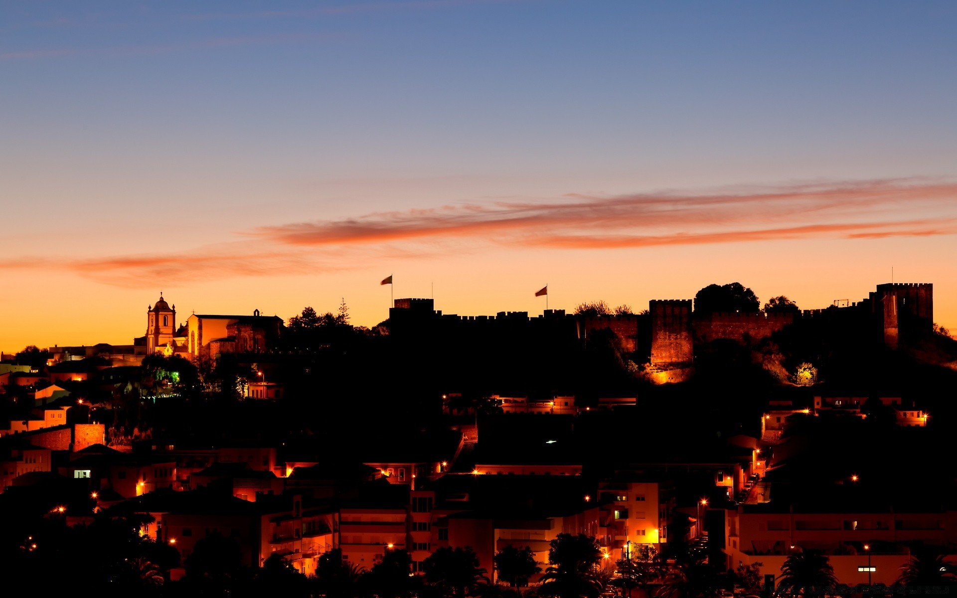 europa sonnenuntergang dämmerung abend stadt dämmerung architektur reisen im freien stadt himmel haus licht skyline