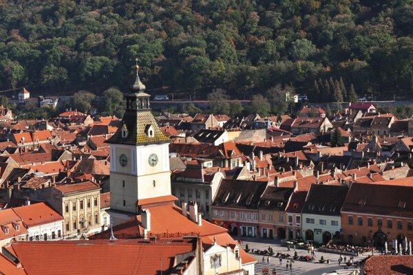 Toits de maisons, ville d Europe