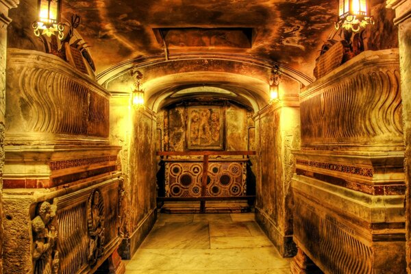 The crypt in Rome. Italy. Architecture of Europe