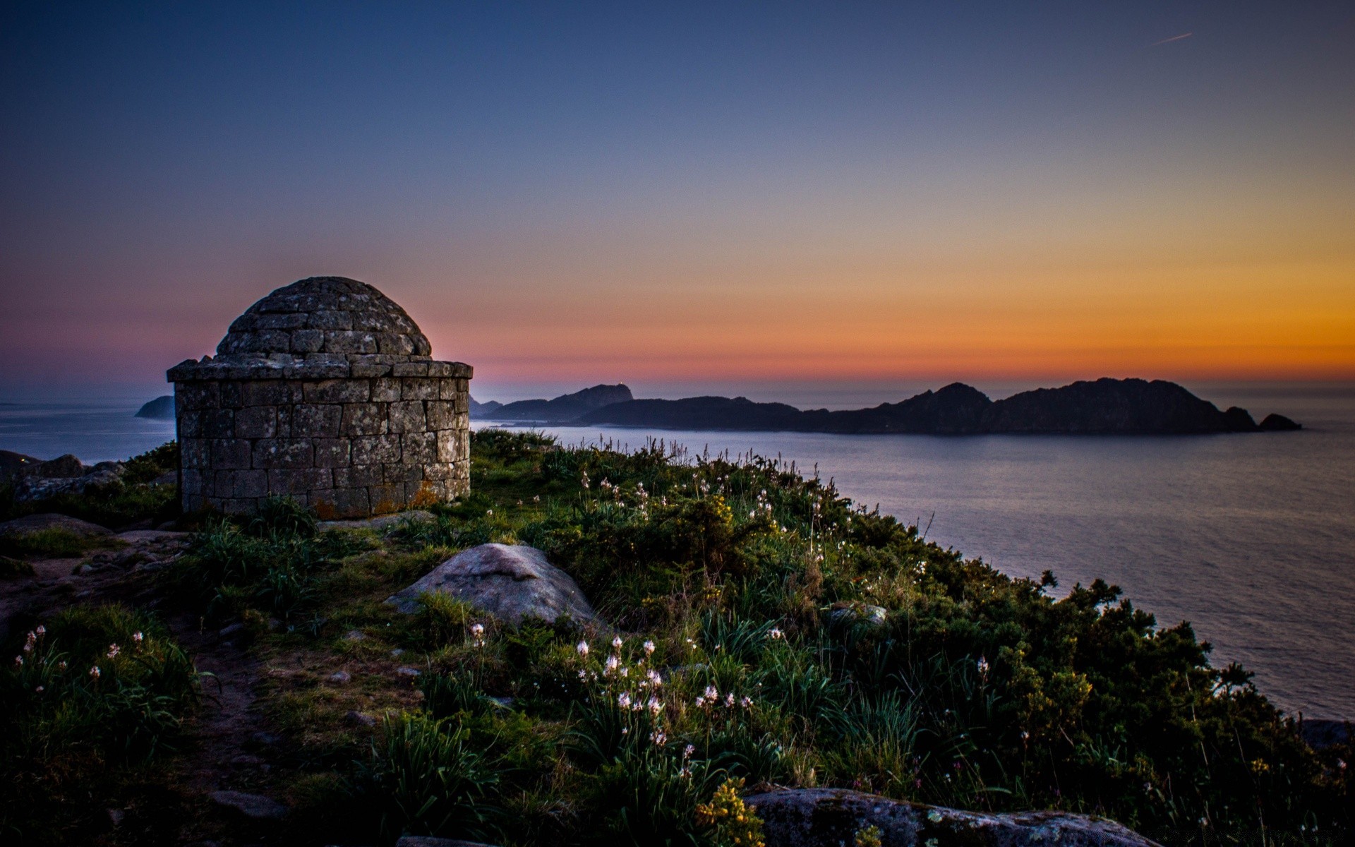 europe water sea sunset beach landscape seashore ocean travel sky seascape dawn rock evening island