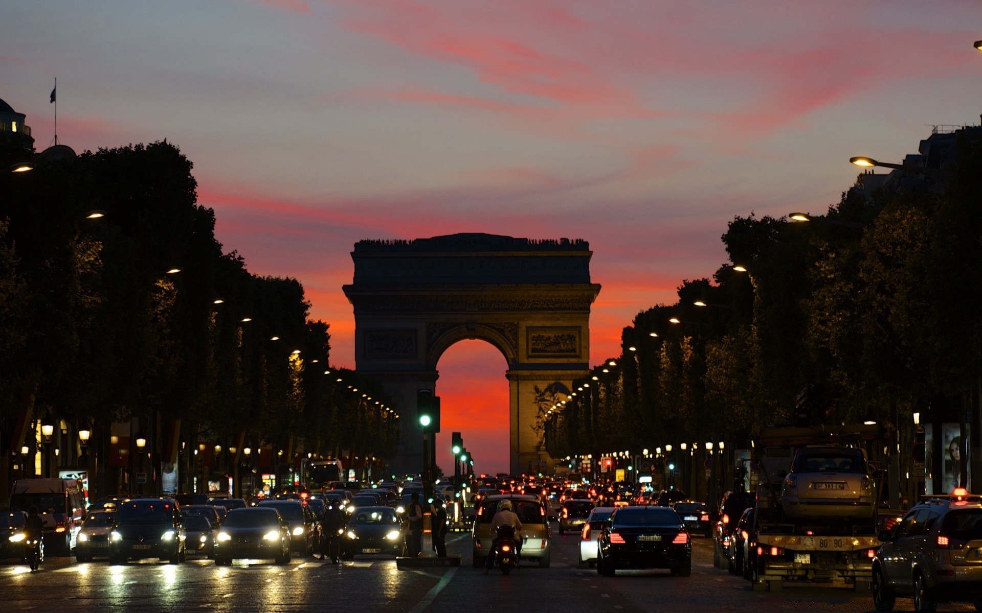 europe ville voyage soir coucher de soleil architecture crépuscule maison rue