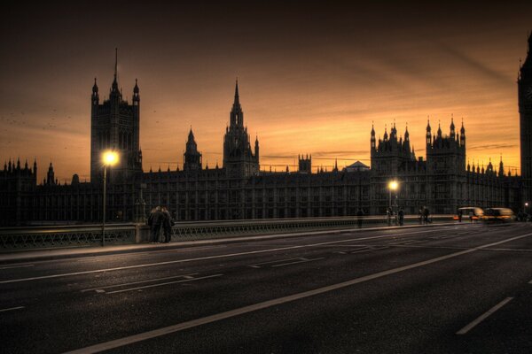 European Urban architectcoa in the twilight