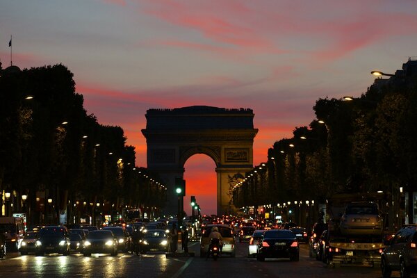 Cher a, la ville européenne de nuit