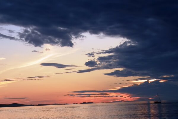 Cloudy evening sky