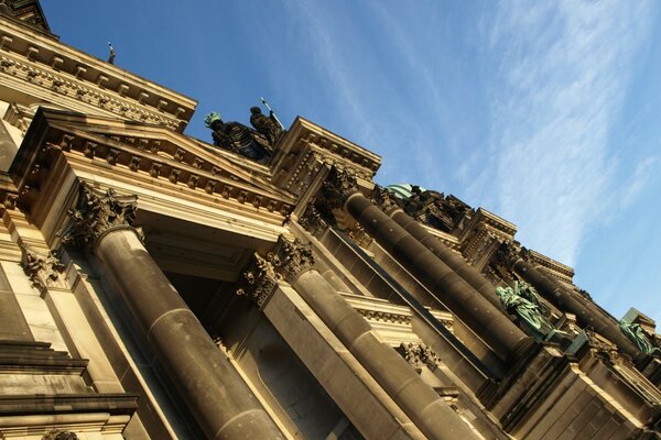 European outdoor architecture with columns