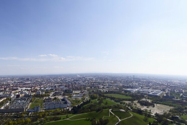 Vista della Città del mattino dall alto. Viaggiare in Europa