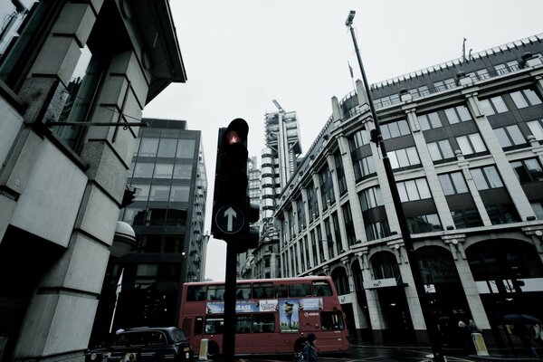 Die industrielle Architektur der Straße einer großen englischen Stadt