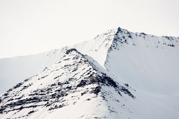 Paysage froid des montagnes enneigées d hiver