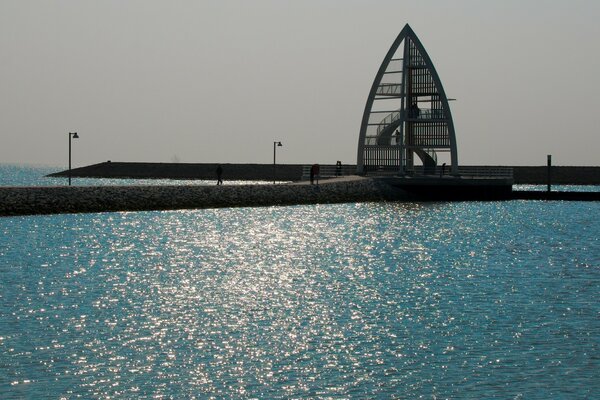 Bâtiment en bord de mer