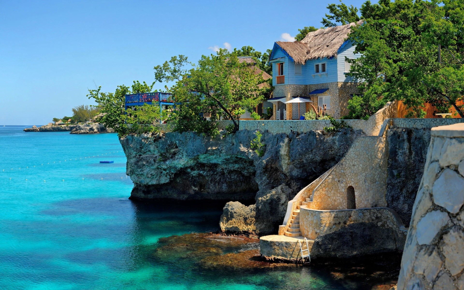 inseln wasser reisen sommer architektur natur meer himmel urlaub tropisch im freien meer tourismus strand landschaft insel haus