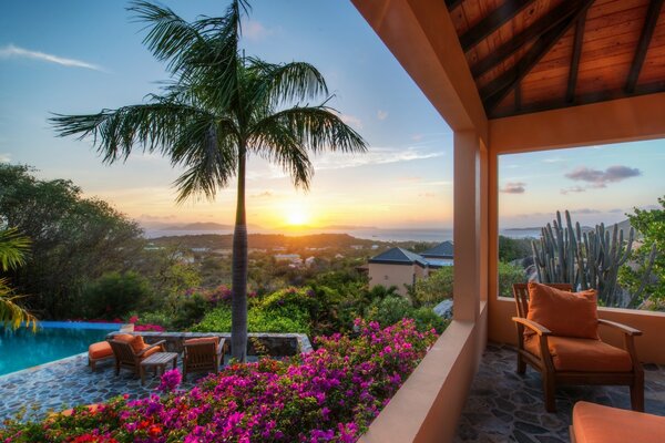 Vista desde la Terraza al amanecer mágico