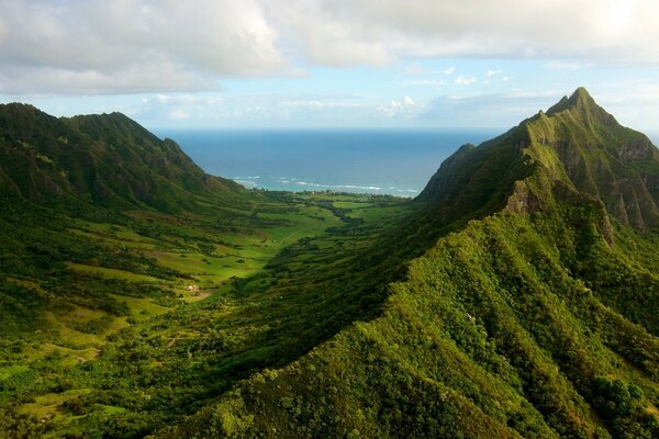 Rocky Mountains of the inhabited island