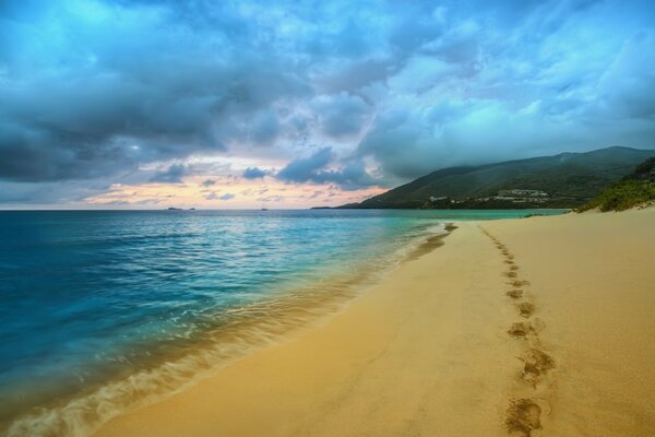 Insel am Strand Sandlandschaft