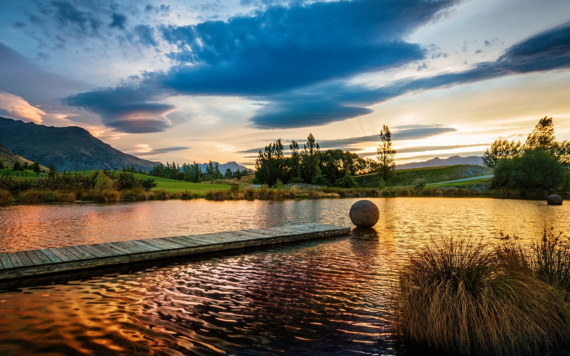 australien und ozeanien wasser see sonnenuntergang reflexion himmel natur landschaft fluss reisen dämmerung baum sommer sonne abend wolke schön im freien dämmerung