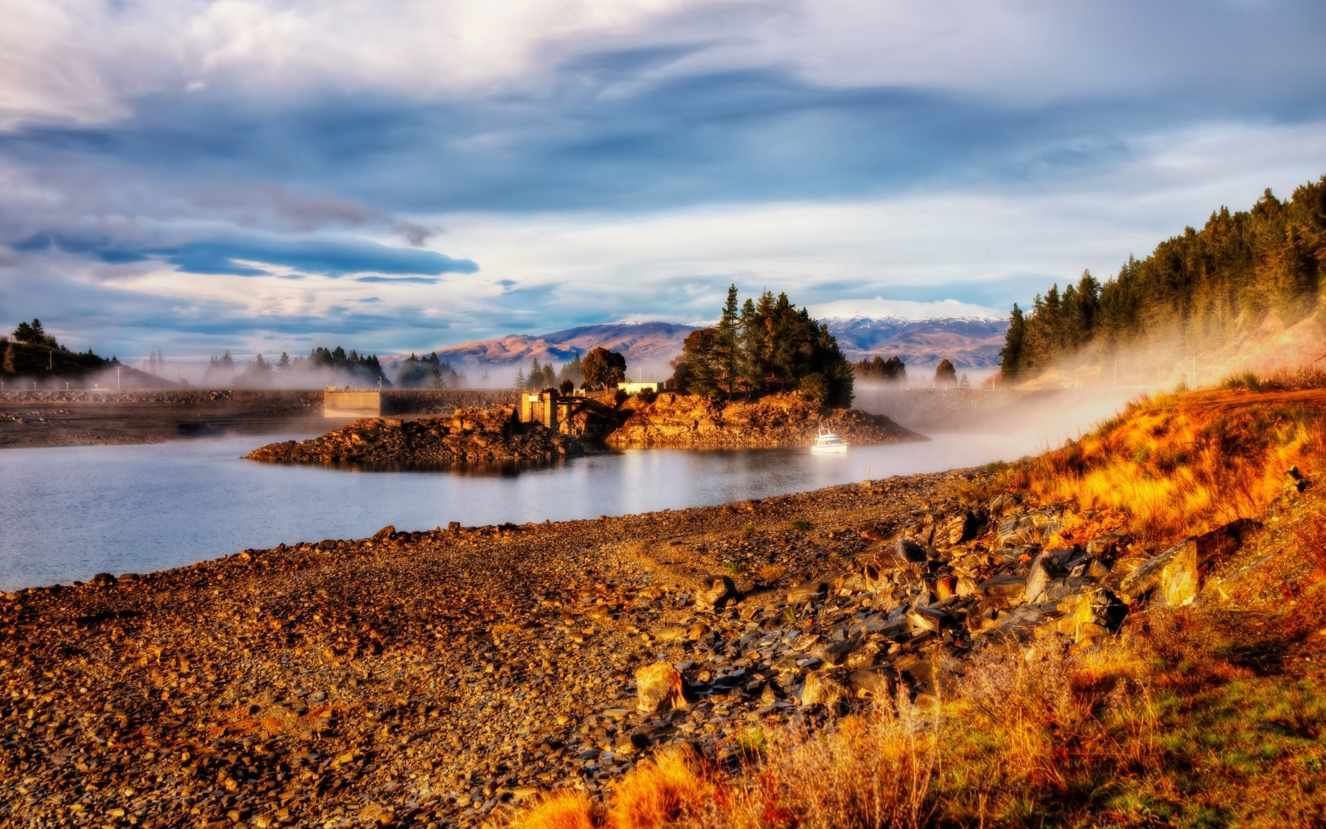 australia and oceania water nature landscape sky outdoors sunset fall travel lake dawn reflection