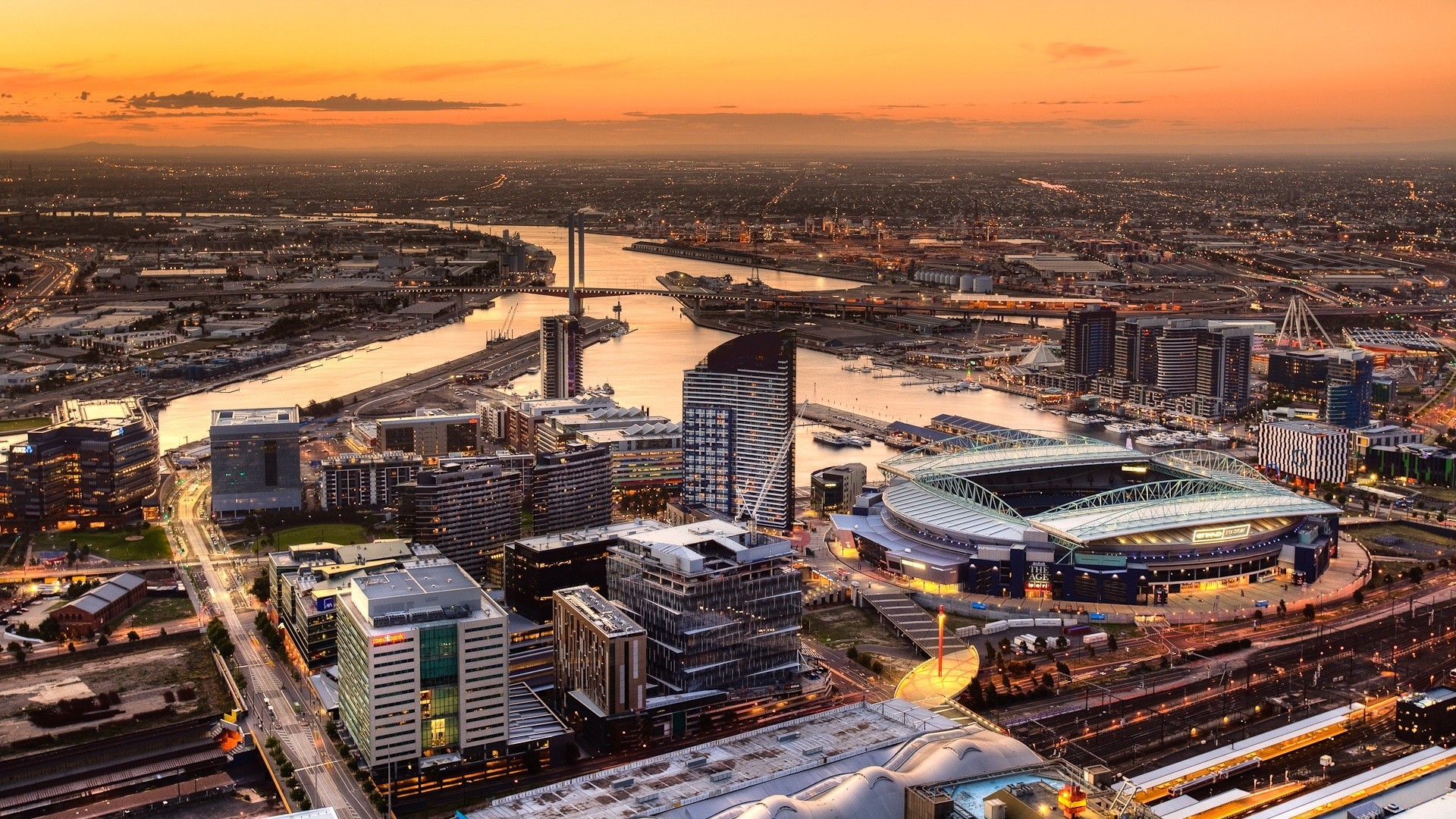 australia and oceania city cityscape architecture travel building skyline urban sight transportation system road evening town skyscraper vehicle landmark dusk panoramic aerial modern