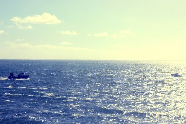 Sea with vintage filter