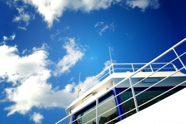 Blue sky with white clouds