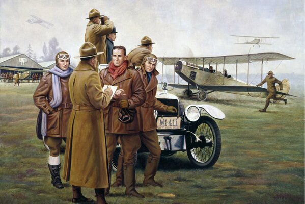 Аэродром Нью-йорка 1916 года. Люди